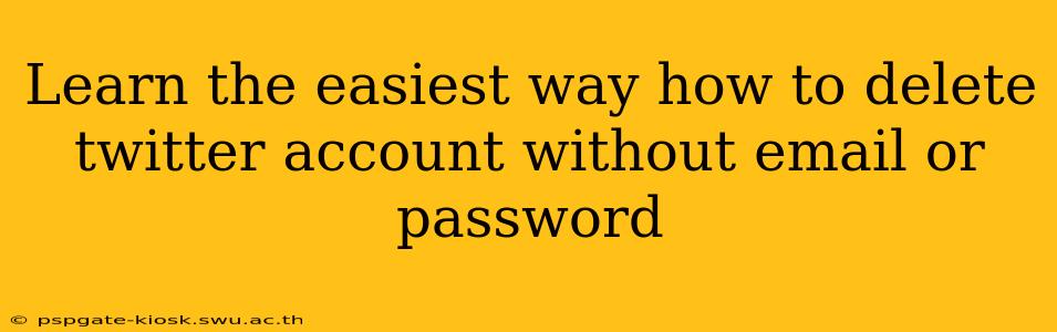 Learn the easiest way how to delete twitter account without email or password