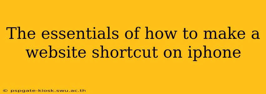 The essentials of how to make a website shortcut on iphone